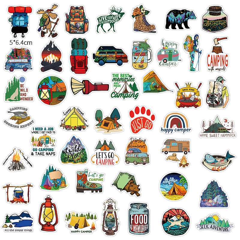 50x Outdoor sticker pack