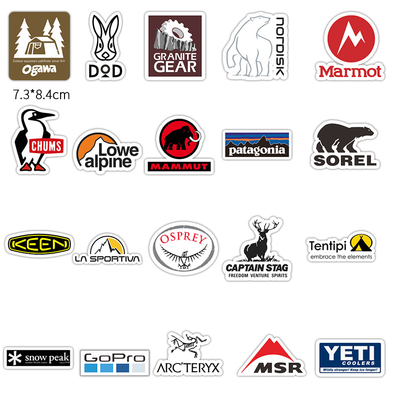 50x Outdoor sticker pack