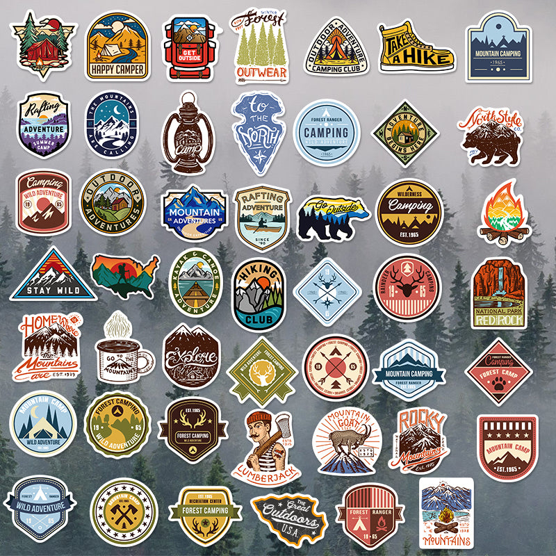 50x Outdoor sticker pack